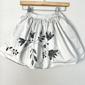 Tea Collection Girls Size 8 Ivory Floral Embroidery Twirl Skirt‎